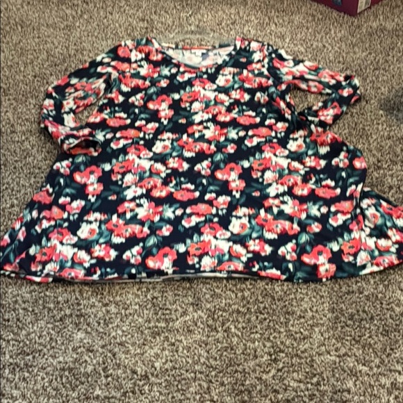 LulaRoe Emily Women’s V Neck Long Sleeve Swing Midi Dress Pullover- Size Large - Picture 12 of 12